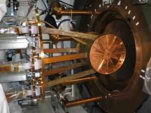 Inserting the EXO-200 TPC into the cryostat at WIPP