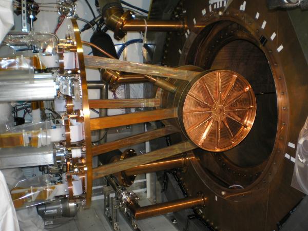 Inserting the EXO-200 TPC into the cryostat at WIPP
